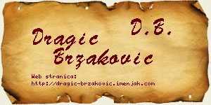 Dragić Brzaković vizit kartica